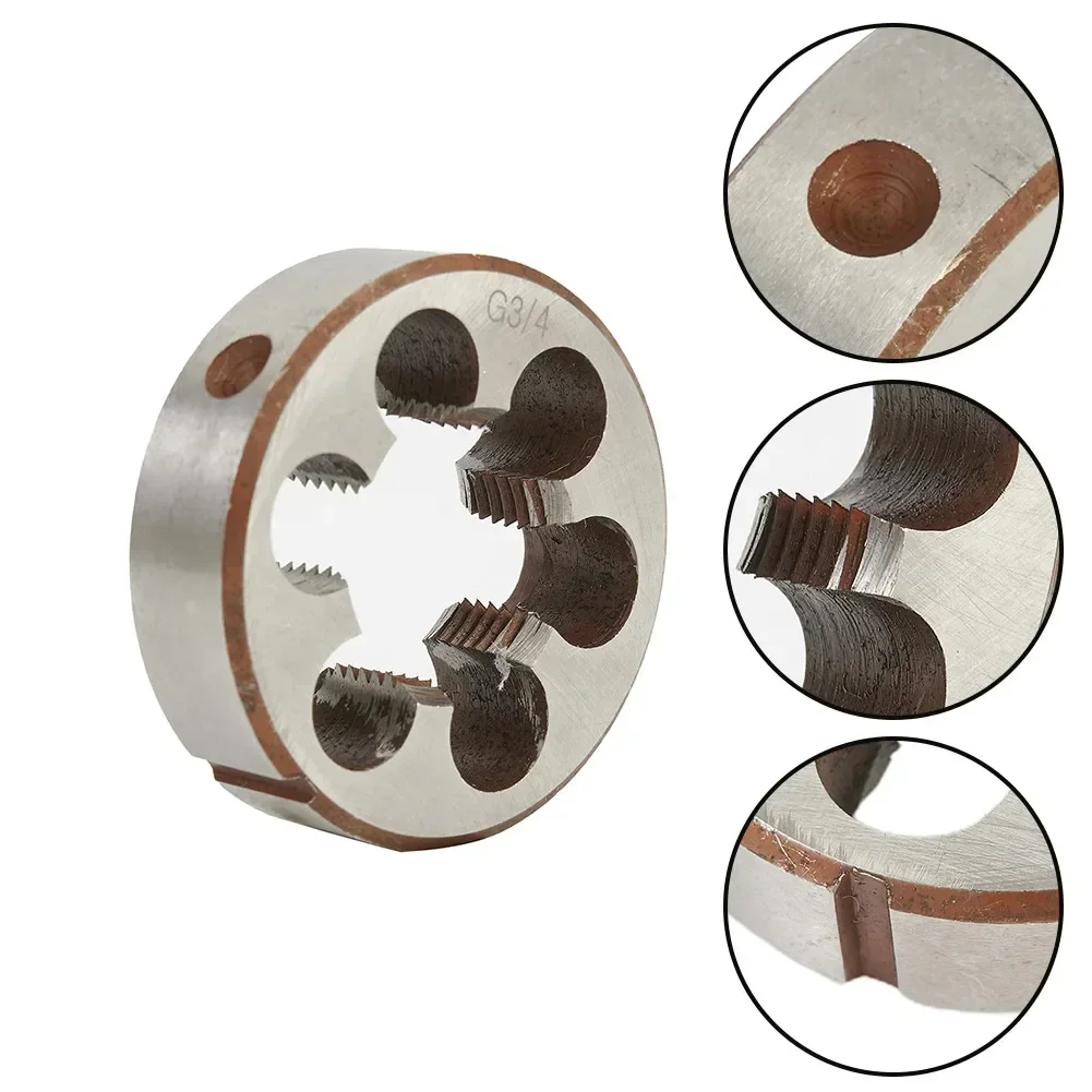 HSS Pipe Threads Round Dies Taps & Die 1/8 1/4 3/8 1/2 3/4 HSS High Speed Steel Pipe Thread Round Die Hand Tools Tap Die