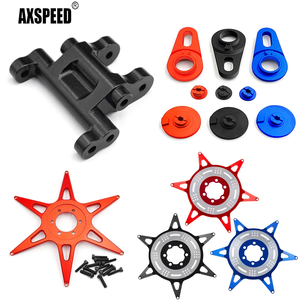 AXSPEED โช้คอัพสปริง/Servo Arm Servo Saver/ด้านหน้าด้านหลังล้อ Hub รองรับ 1/4 รถจักรยานยนต์ Promoto-MX RC รถอะไหล่