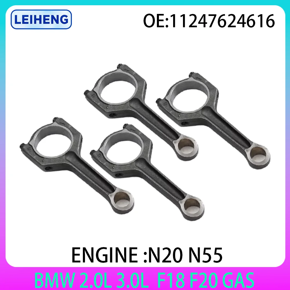 

4PCS Con Rods Connecting Rod KIT For BMW 2.0T 328i 420 X3 X4 E84 F10 F30 F32 N20 N55 2.0 L T 11247624616 11247589540 11247624615