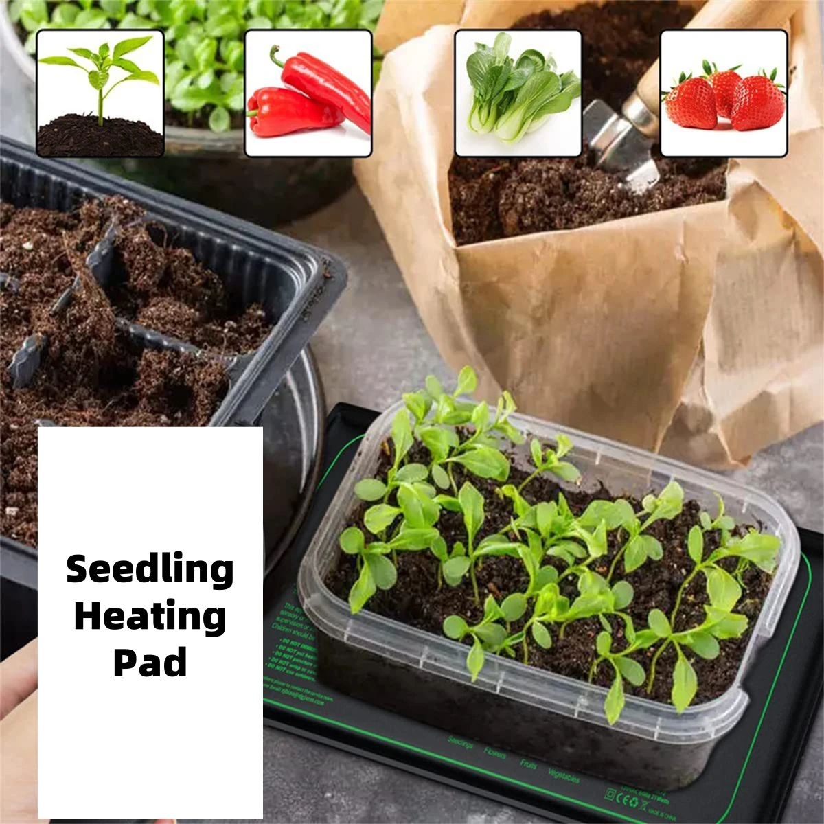 20W Seedling Heating Pad 230V Garden Greenhouse Plant Flower Vegetable Seedling Cultivation Heat Mat Fish Tank Keep Warming Pad