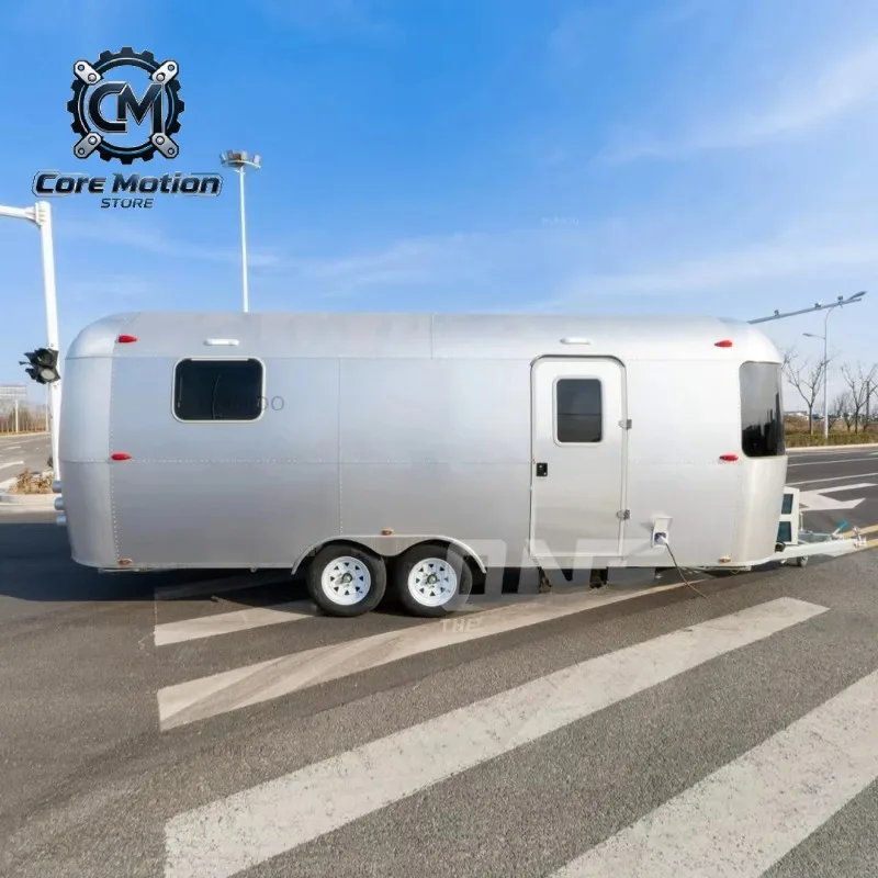 304 Stainless Steel Galvanized Customized Camper Van Off Road Caravan Luxury House Mobile Travel Trailer Dining Car