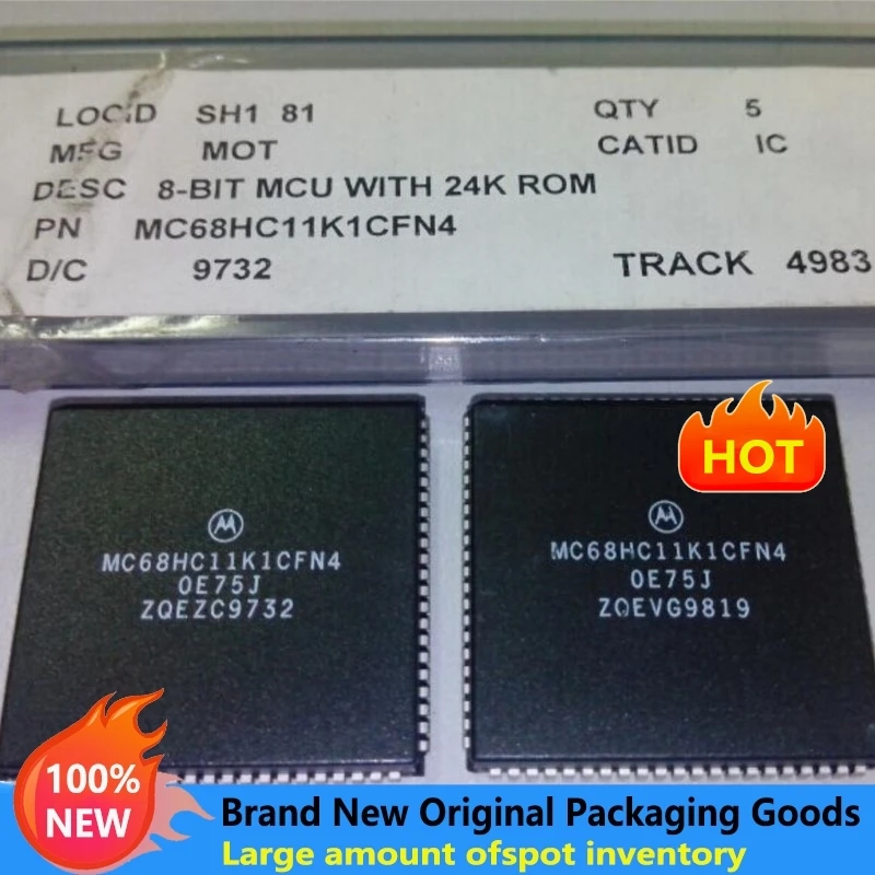 5PCS  NEW ORIGINAL  MC68HC11 MC68HC11K1CFN4 PLCC68