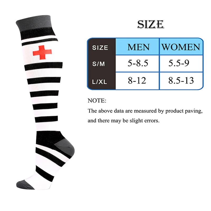 2022 New Compression Stockings Promote Blood Circulation Varicose Veins Socks 20-30 Mmhg Knee High Fit Medical Pregnancy Edema