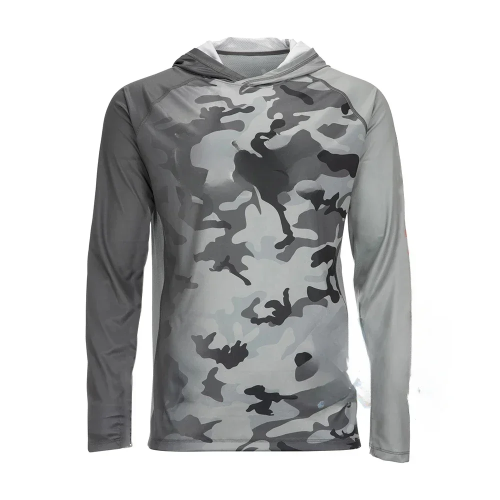 

Fishing Shirt Summer UPF50+ Performance T Shirt Hood Long Sleeve Fishing Hiking Breathable