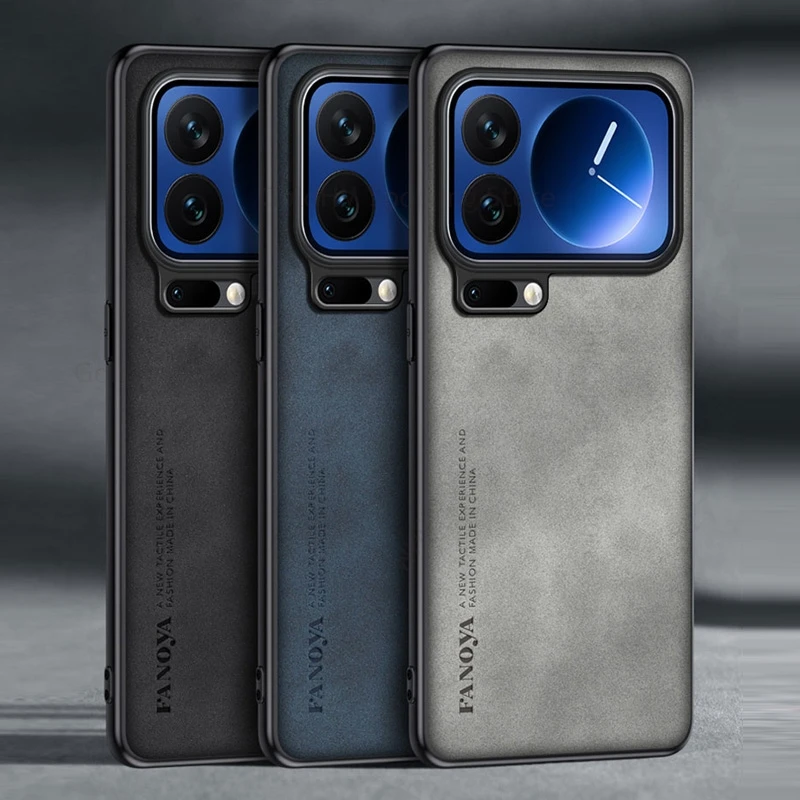 

For Xiaomi 17 Pro Max Sheepskin Leather Phone Shockproof Case For Xiaomi 15 Ultra 14T mi 17 Pro Soft Silicone Phone Bumper Cover