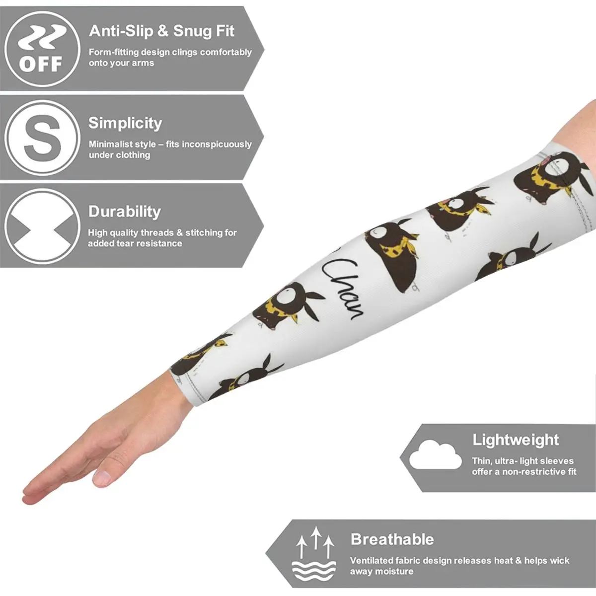 Ranma 1/2 Saotome Pig Girls P Chan أكمام أذرع تبريد للرجال والنساء للحماية من الأشعة فوق البنفسجية وتغطية الوشم الرياضية وركوب الدراجات