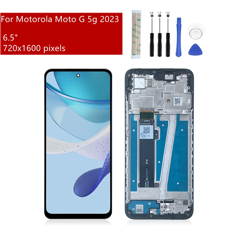 For Motorola Moto G 5g 2023 LCD Display Touch Screen Digitizer Assembly For Moto G 5g 2023 Display With Frame Replacement Parts