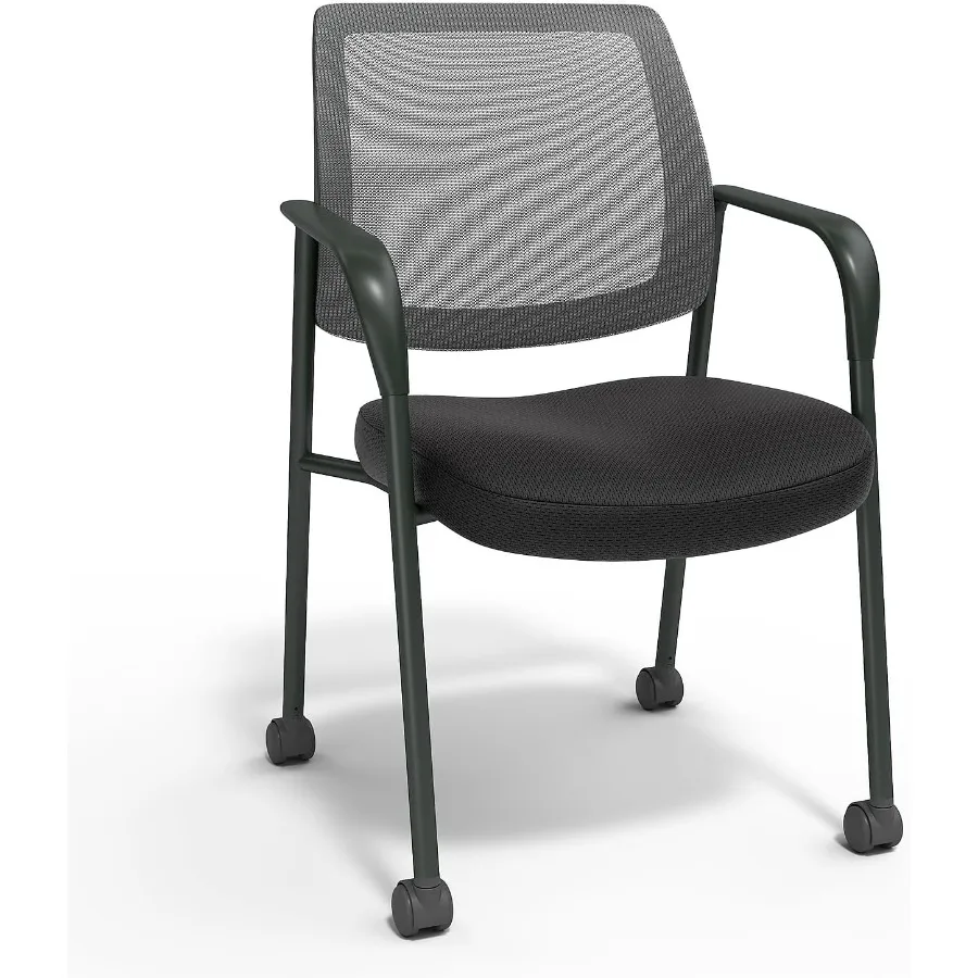 Staples Guest Reception Chair, Mesh, Black, Lightweight
