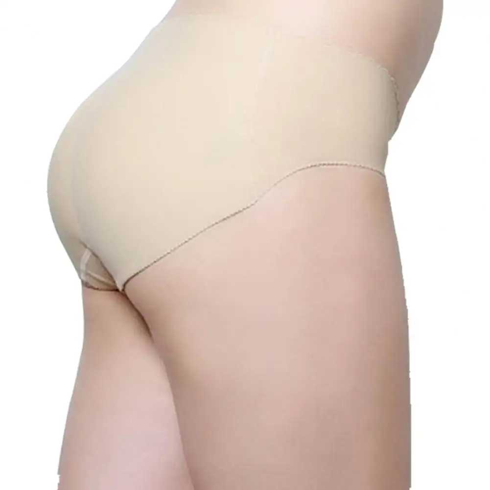 Built-in Spongy Underpants Peach Butt Briefs Women Seamless Solid Color Butt Enhancer Hip Lifting Panties Padded Underwear