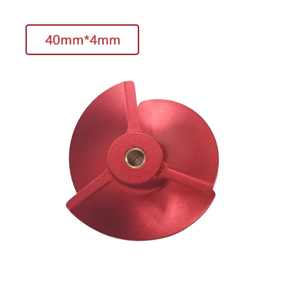 40mm 3-Blades RC Jet Boat Propeller Model Jet High-pressure Pump Jet Thruster Remote Control Specialized Upgrade Part Red