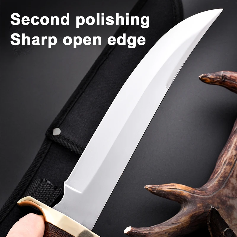 Outdoor High-Hardness Straight Knife Multi-Functional Knife Portable Knife Knife Wilderness Knife Outdoor Camping Knife