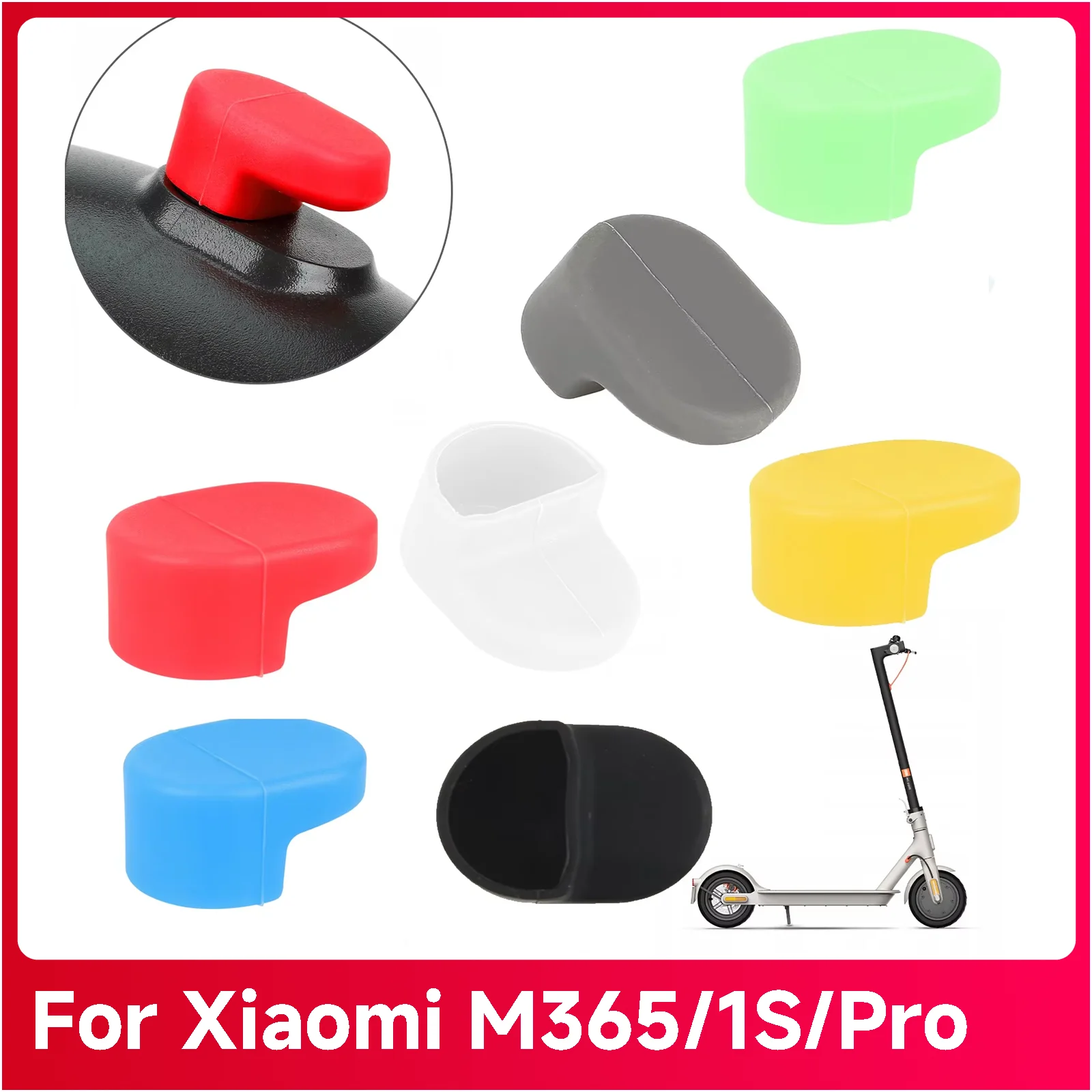 Fender Hook Silicone Sleeve For Xiaomi M365 1S Pro Electric Scooter Mudguard Lightweight Rear Fender Hook Sleeve Buckle Cap