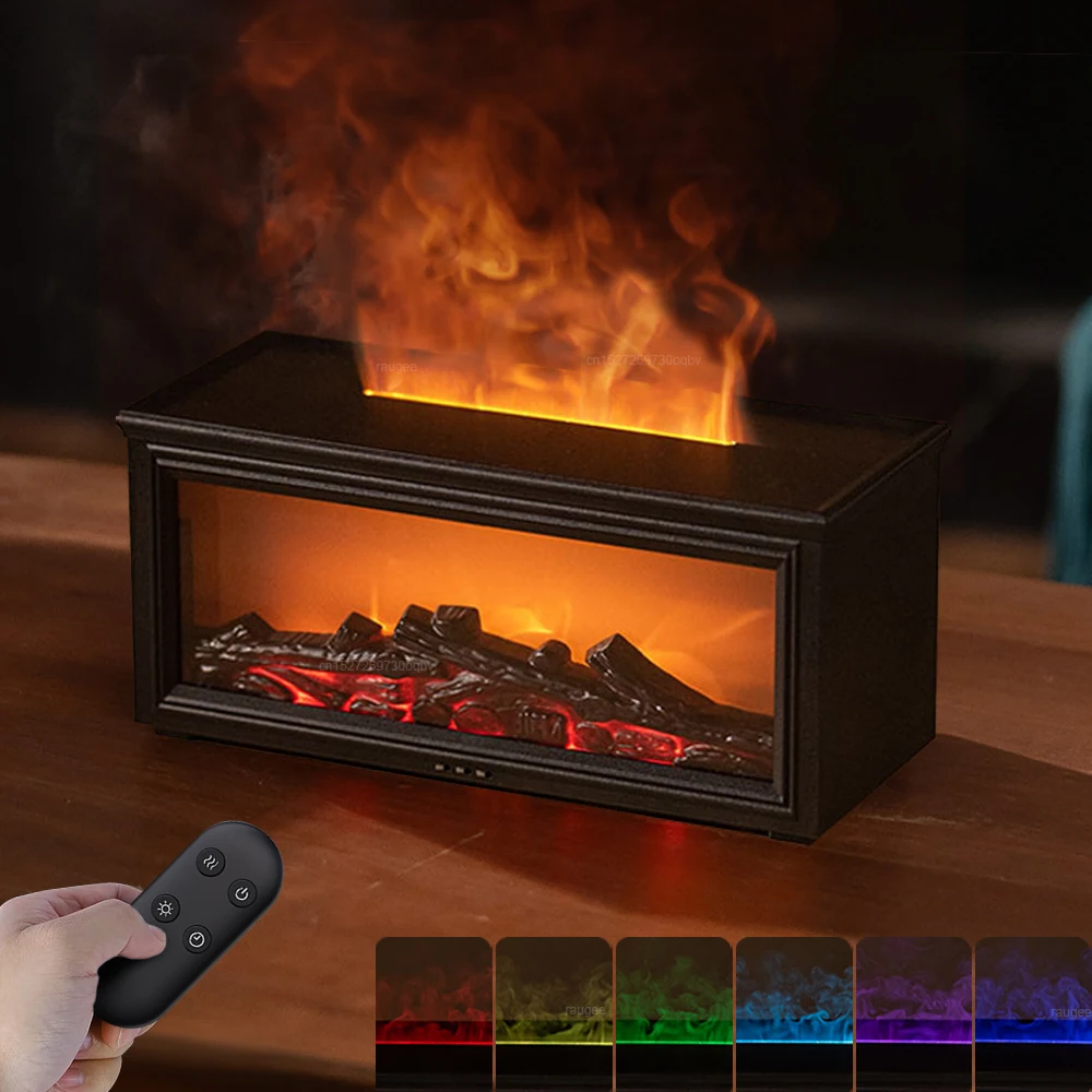 

Увлажнитель камина Увлажнитель пламени Аромадиффузор Диффузор эфирного масла Ароматерапевтический диффузор аромата с дистанционным управлением