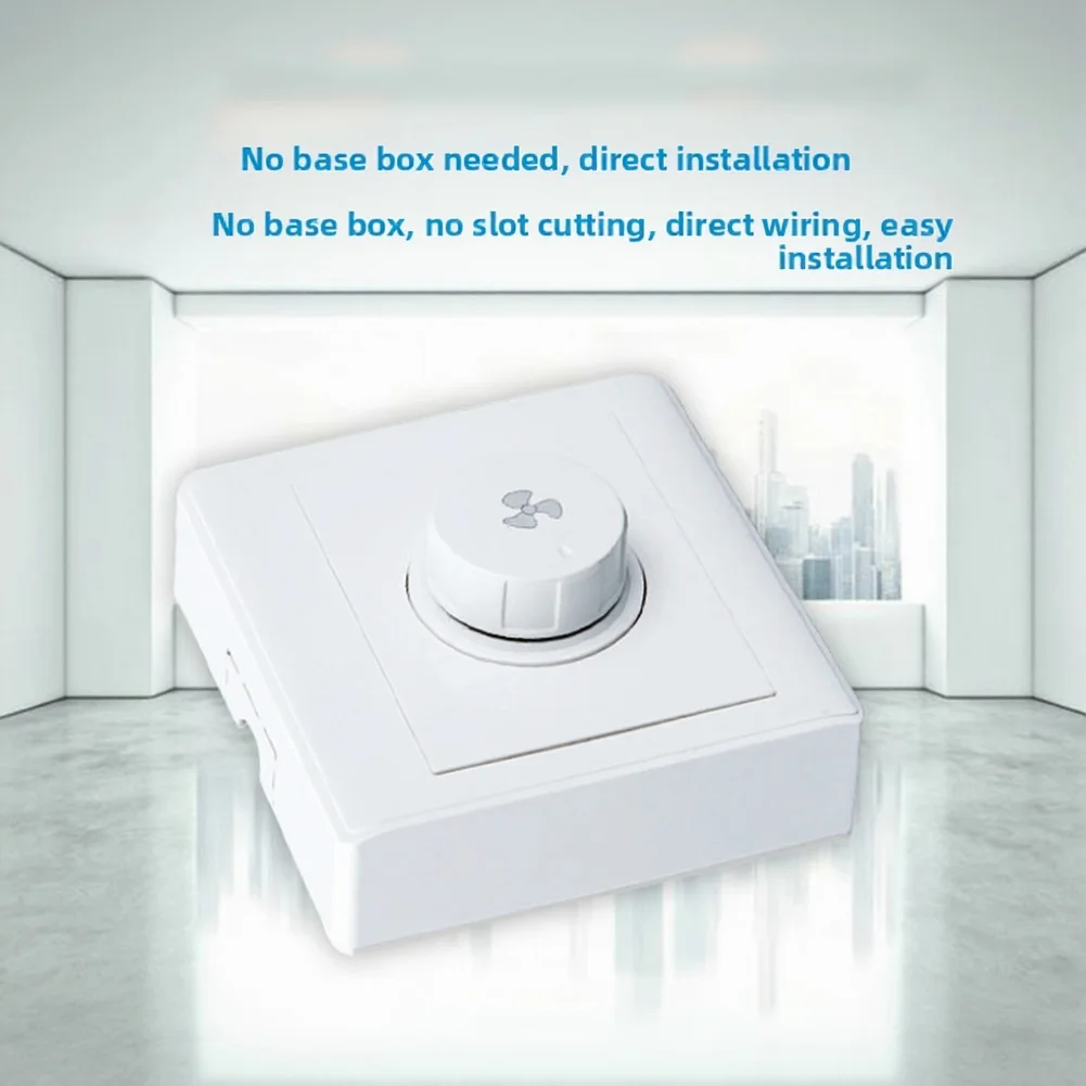 For Home Use Rotary Dimmer Switch Five Speed/ Fan Controller Electric Fan Regulator Easy Installation No Backlight