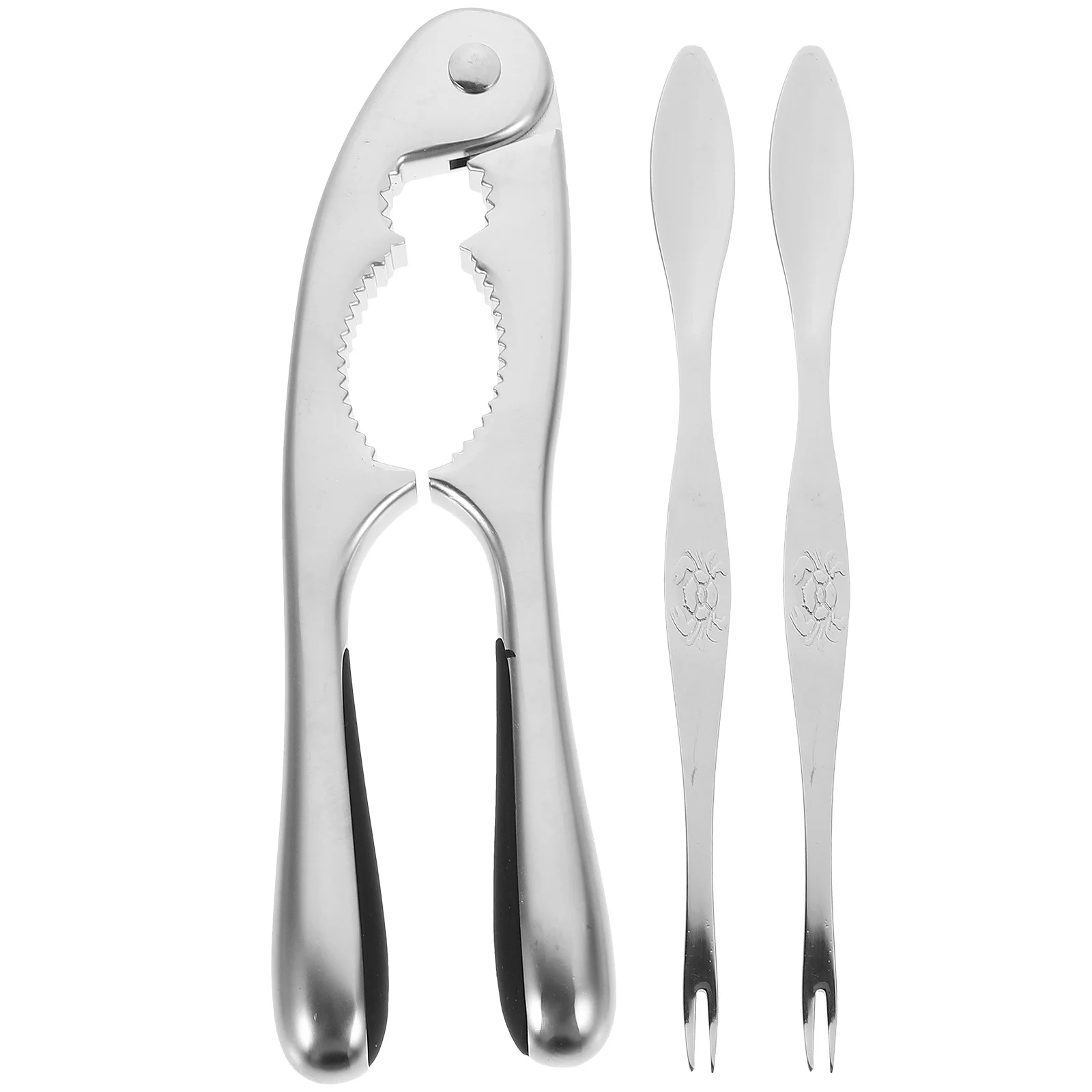

3pcs 1 Set Stainless Steel Seafood Tools Crab Peel Shrimp Skin Lobster Crackers Ergonomic Anti Skid Handle Portable Kitchen