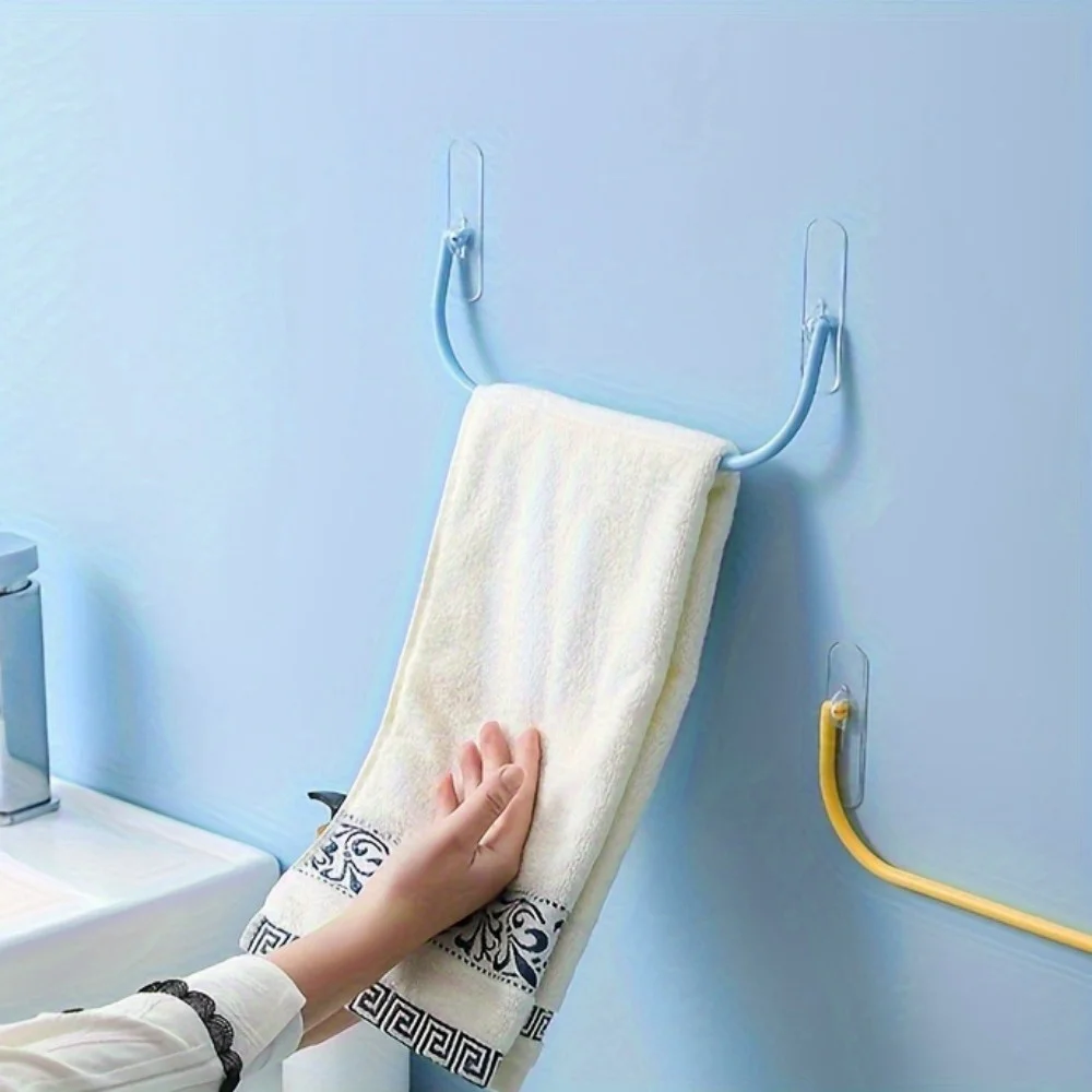 3pcs Wall Mounted Plastic Shelves - No-Drill Hanging Shelf for Shoes,Slippers,Towels in Various Rooms - Versatile Bathroom