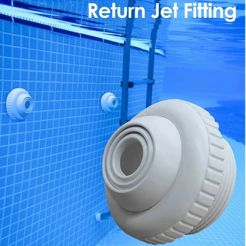 1/4/10pcs Swimming Pool Massage Nozzle Return Jet Fitting Set Made With POM Material With Adjustable And Rotatable Jet Eyeball