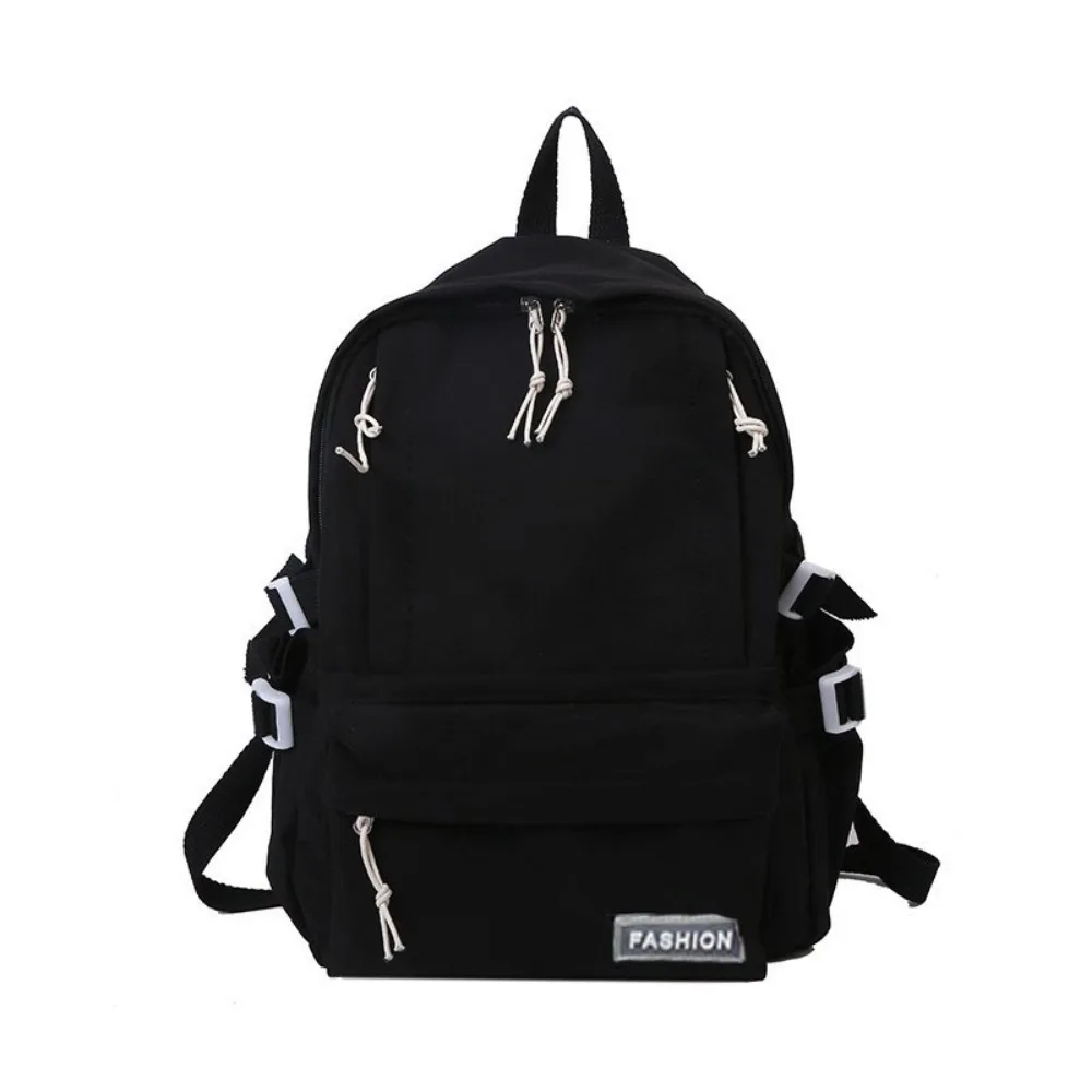 

Милая однотонная школьная сумка с несколькими карманами, легкий студенческий рюкзак, повседневный дизайн, милый стильный дорожный рюкзак, студенческий