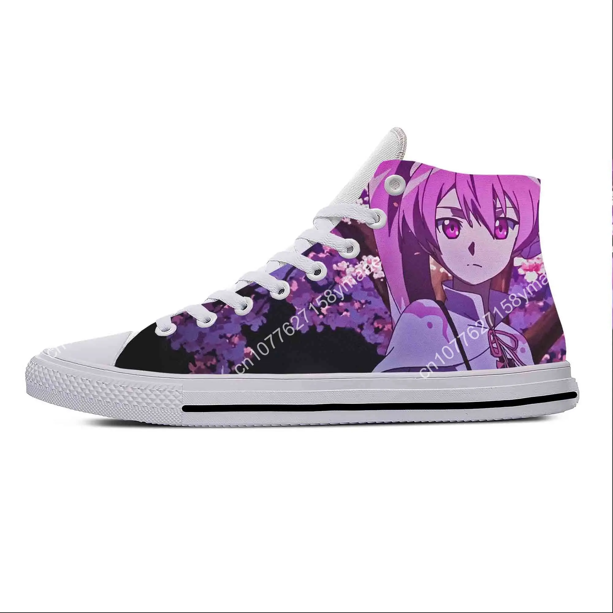 Japanese Anime Manga Cartoon Akame Ga Kill Mine Casual Cloth Shoes High Top Lightweight Breathable 3D Print Men Women Sneakers