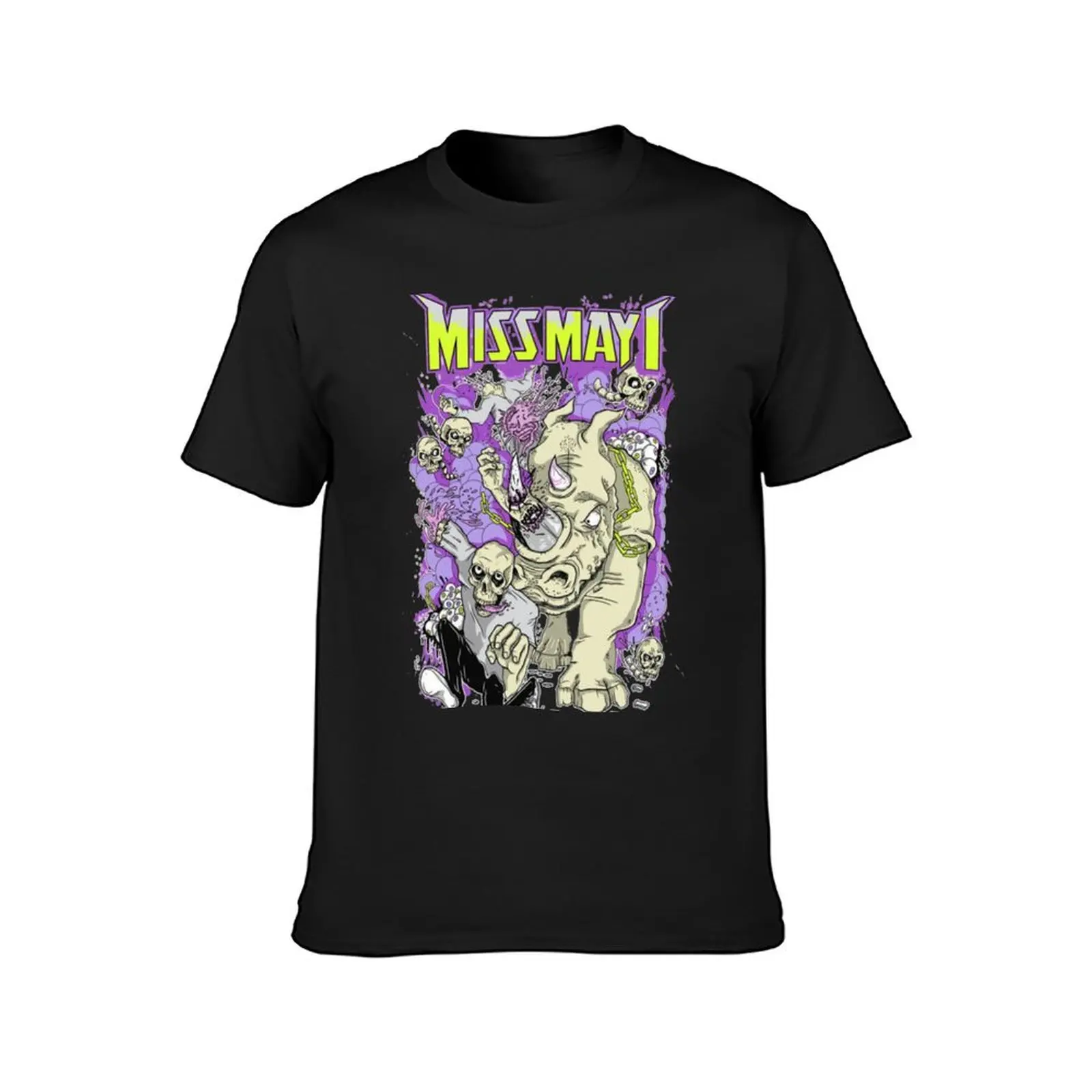 Camiseta de Miss may i band para hombres, ropa de anime vintage, tops lindos, ropa kawaii, camisetas