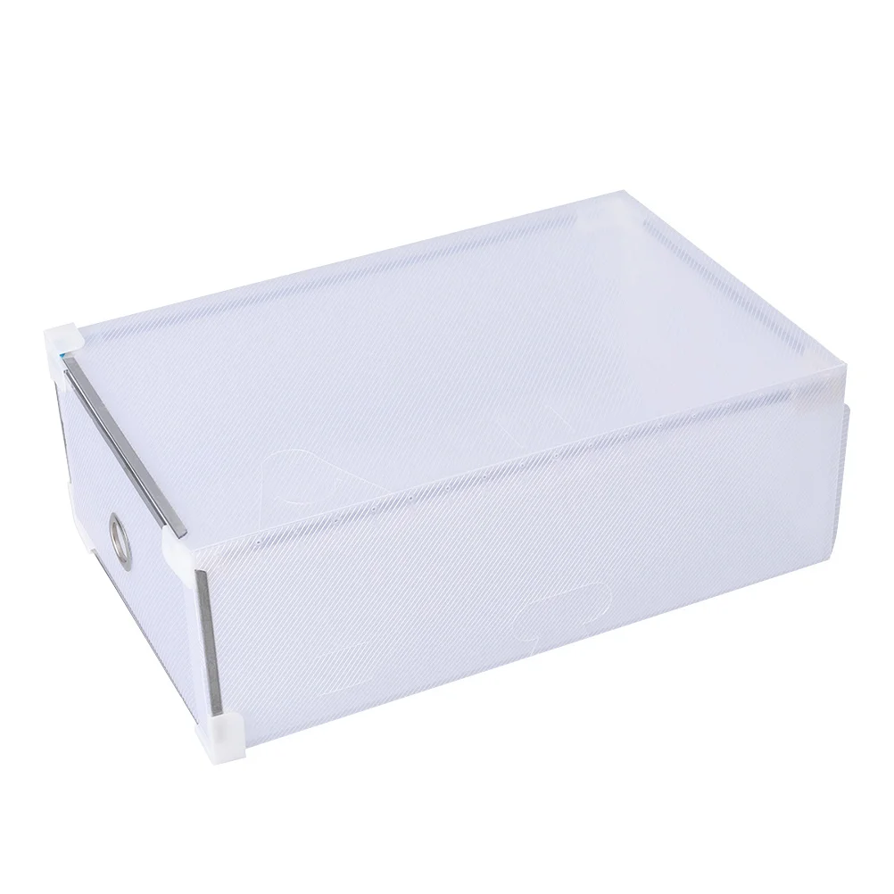 

6pcs Drawer Type Shoe Storage Box Translucent Plastic Shoes Organizer Waterproof Dustproof For Small Spaces Dorm Rooms Closets