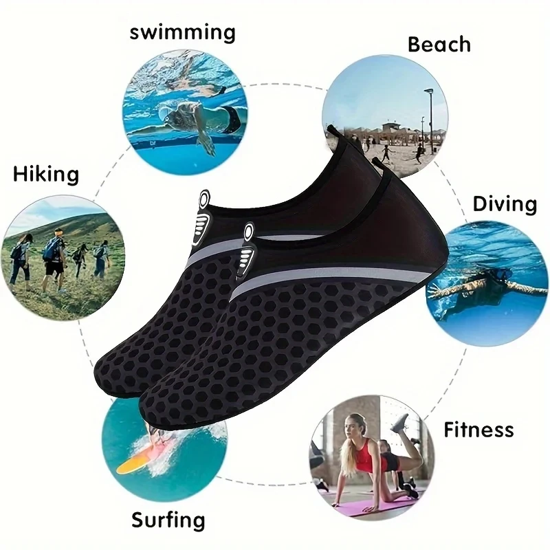 Quick Drying Water Shoes Non-Slip Creek Shoes Summer Aqua Beach Sandal Flat Shoe Seaside Slipper For Men Women Creek Shoe