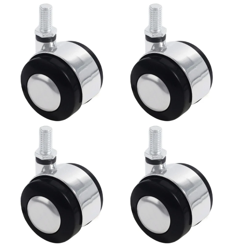 Set 4 ruote plastica universali facili da installazione set per mobili 601a