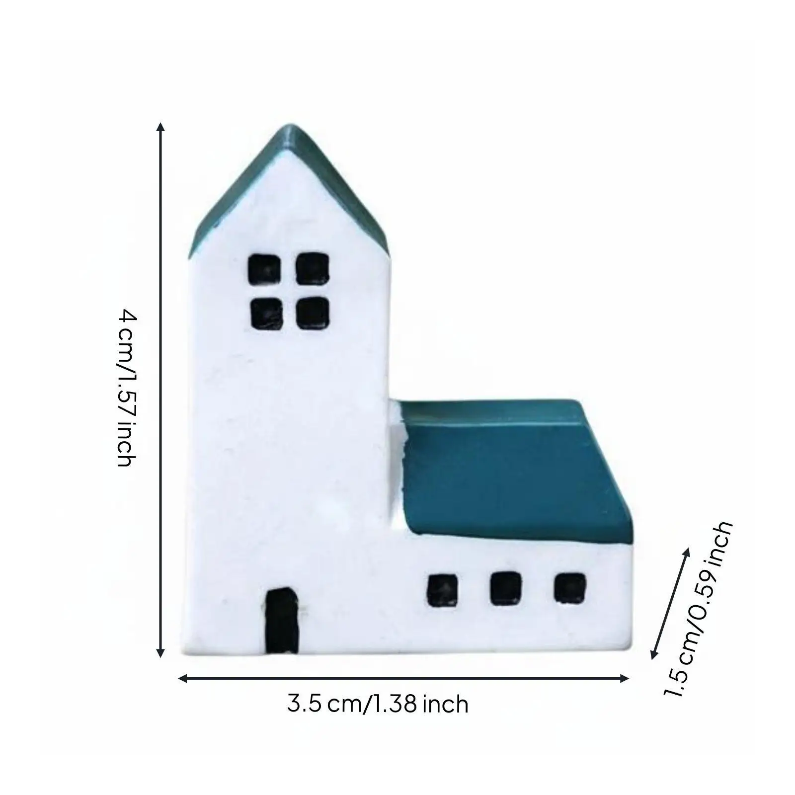 Asian Craft House Mini Building Model Resin Sculpture for Home Decorative Figures and Exterior Garden Decoration