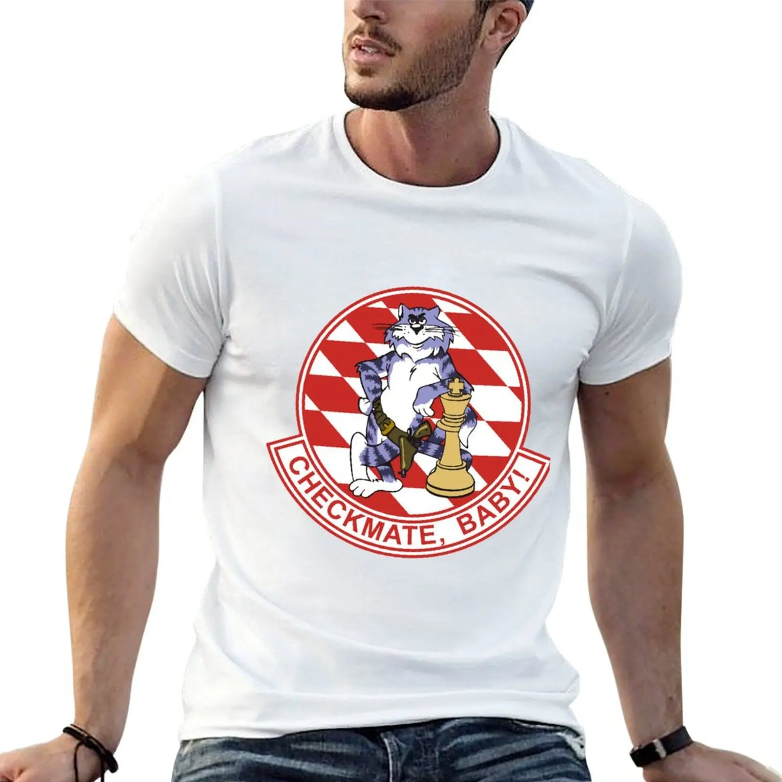 

Tomcat VF-211 Fighting Checkmates T-Shirt tees customs design your own cotton graphic tees cheap stuff mens t shirts pack