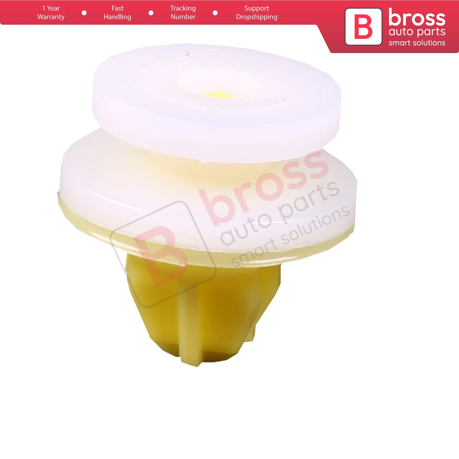 BROSS BCF678 10 Pieces Trim Panel Retainer Clip for Renault Nissan 7703077368 7701050734 Opel 4430858 414720 Dacia 5001855049 La