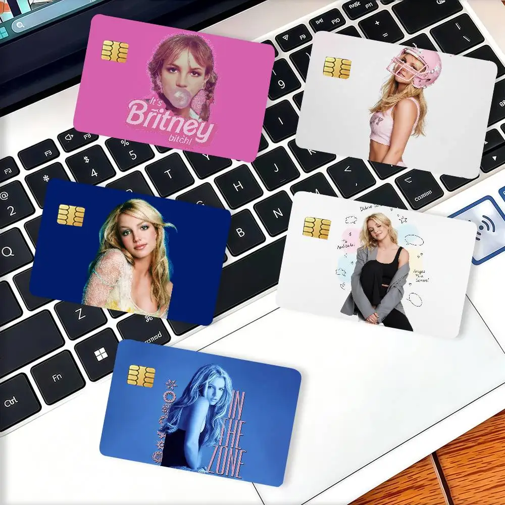 American singer B-Britney Spears Credit Card Decorative Card Stickers Suitable For Bank Cards Metro Transit Anti-scratch Gift 4P
