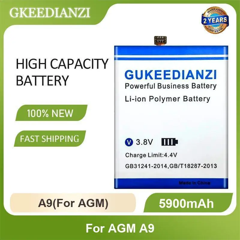 

Battery For AGM A9 Glory Pro M6 M7 H1 A8 mini A1Q M5 X3 M2 X2 X2 SE A10 X5 X1 H3 H2 High Capacity