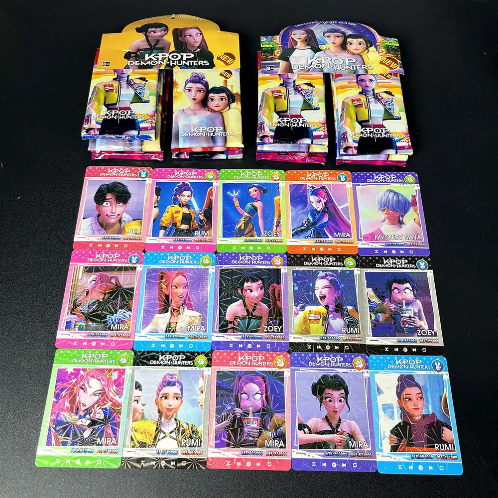 6 قطع من LOOMI ZOE MIRA Rare Kpop Demon Hunters، بطاقات قابلة للجمع مطبوعة على الطراز الرسمي عالي الدقة للمعجبين، هدية للأطفال، ألبوم K-POP