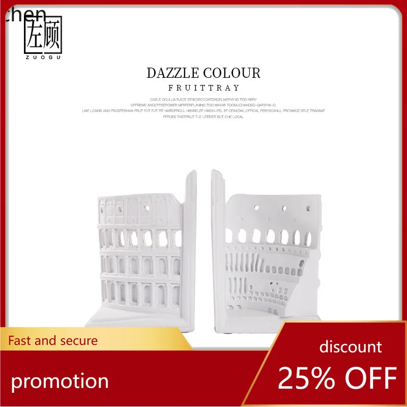 

YFY Simple Modern Nordic Architectural Creative Living Room Study Bookend Ornament Model Room Book Stand Bookend Soft Decoration