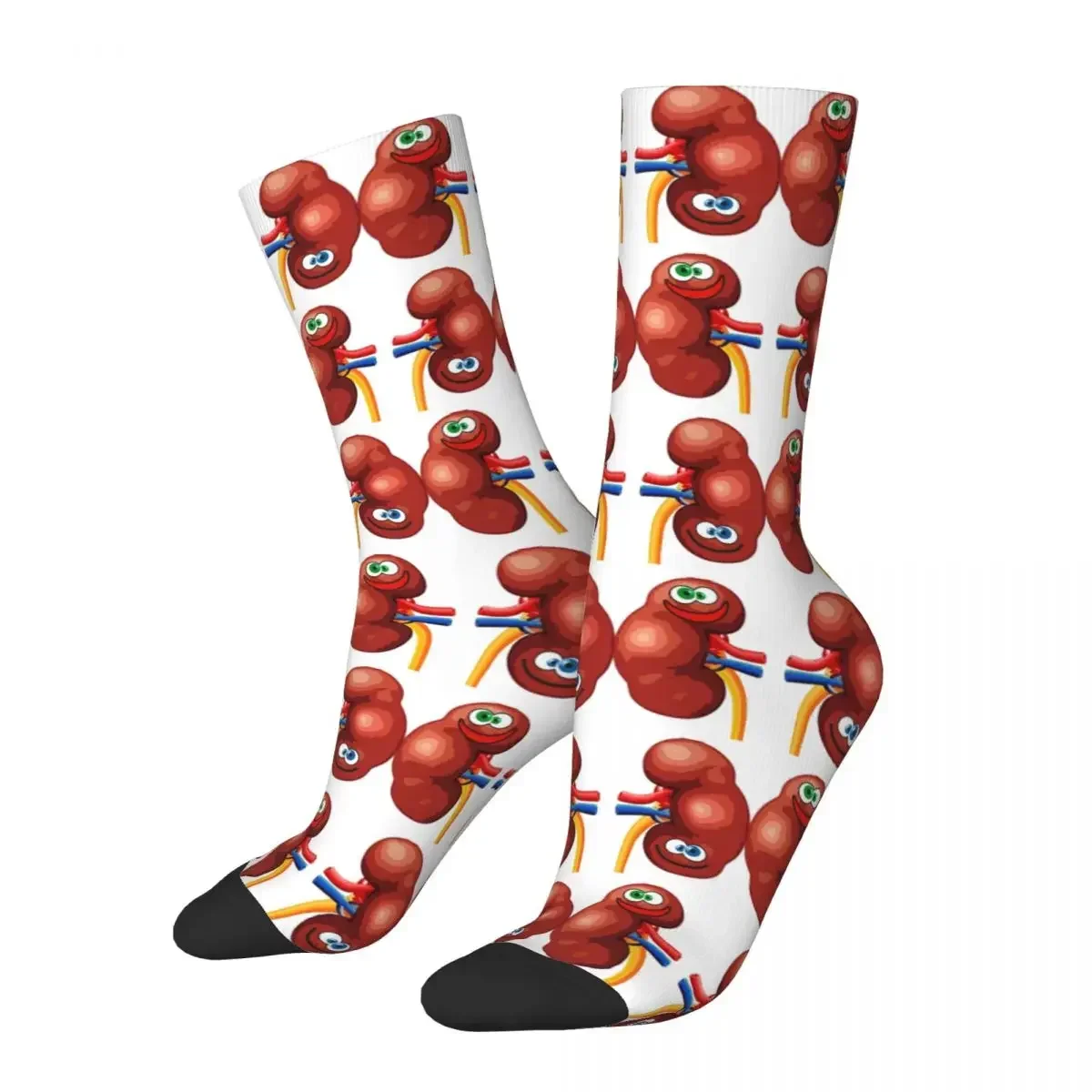 Happy Kidneys Socks Harajuku Sweat Absorbing Stockings All Season Long Socks Accessories for Unisex Gifts