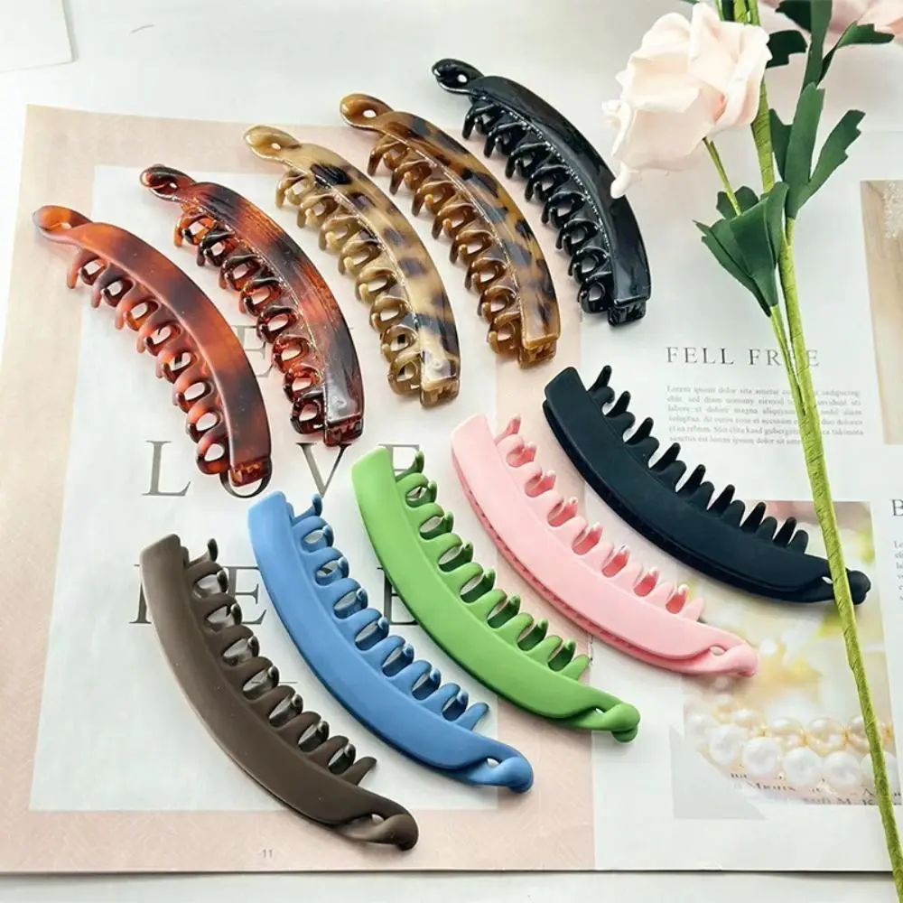 Banana Clip Hairpins Ponytail Holder Non-Slip Hair Claws Clips Vintage Large Ponytail Barrettes Women Hair Accessories