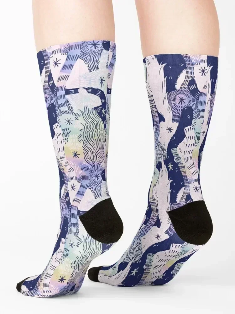 Cat Butts in Holographic Socks Novelties snow gift Sports Boy Child Socks Women's