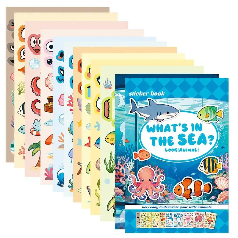 

Книги с наклейками для малышей: развивающие задания с яркими животными, обучающая книга с наклейками для детей дошкольного возраста