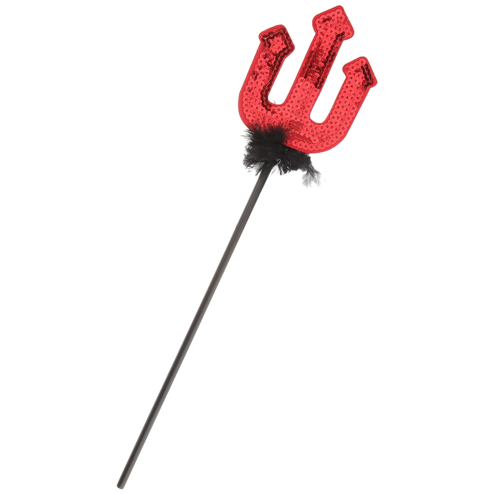 

Holiday Dance Performance Props Fork Single-sided Sequined Three-pointed with Halloween Decoration Plastic