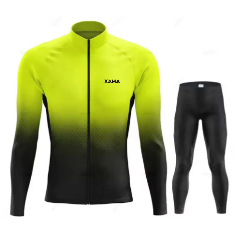 

Racing cycling sportswear set, team long-sleeved set, cycling sportswear, breathable men's road cycling set, MTB pants for autum