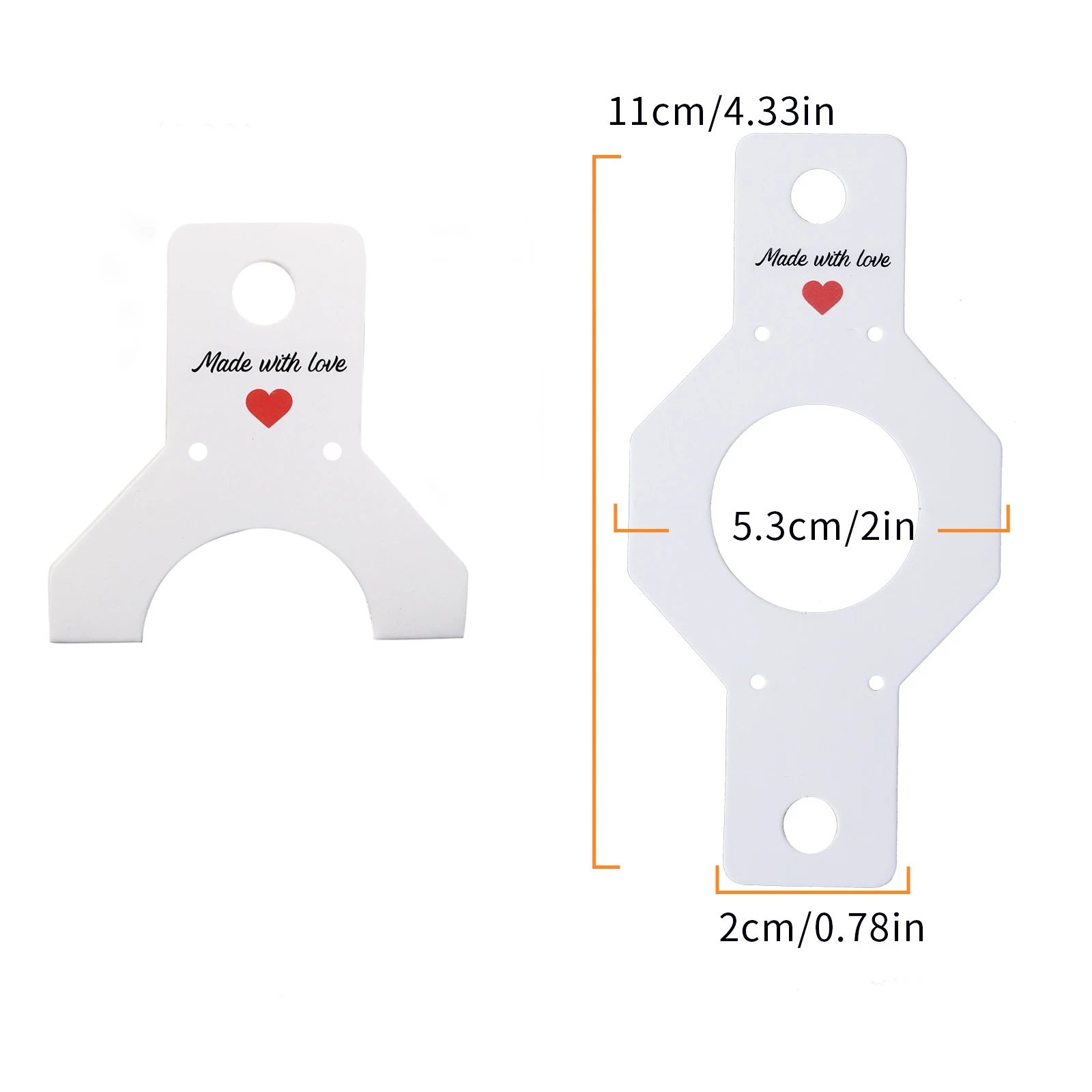 50pcs/lot Self Adhesive Bracelets Display Necklace Holders Cards Earring Cardboard Organizers For Diy Jewelry Packagings Making