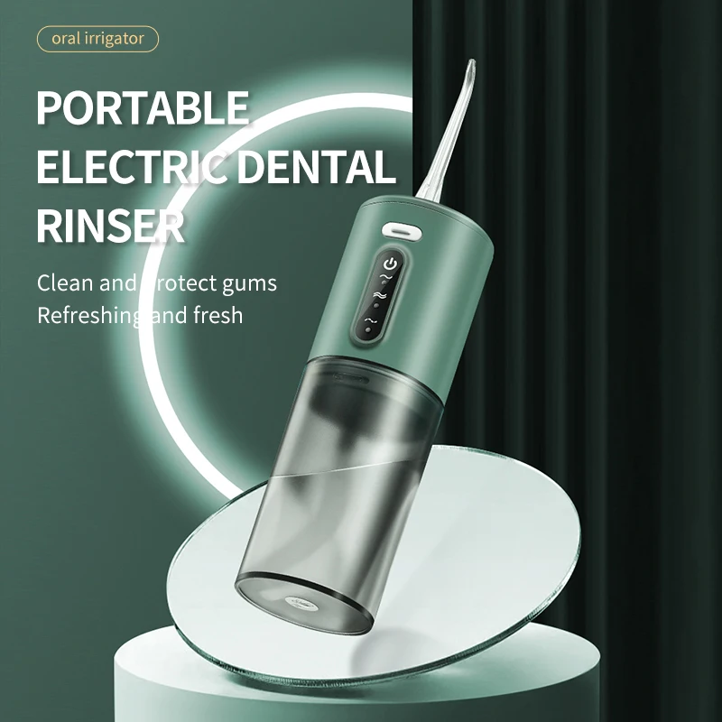 Xiaomi Dental Oral Irrigator 5 Nozzle Portable Dental Water Flosser USB Rechargeable 280ml Three frequency pulses Teeth Cleaner