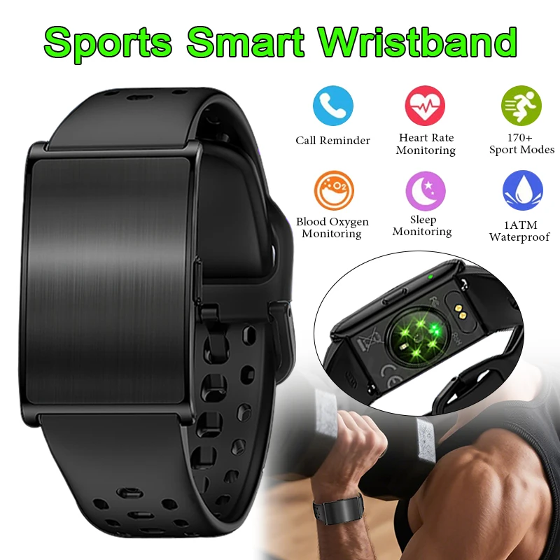 

Smart Health Bracelet Fitness Tracker Men Women Sleep Tracking Screenless Watch Heart Rate Stress Blood Oxygen Monitor Band