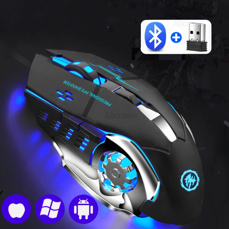 Wireless Mouse 2.4G Gaming Mouse Portable Silent Mice 1600DPI Adapter for Laptop Computer Desktop PC MacBook IPad IPhone Tablet