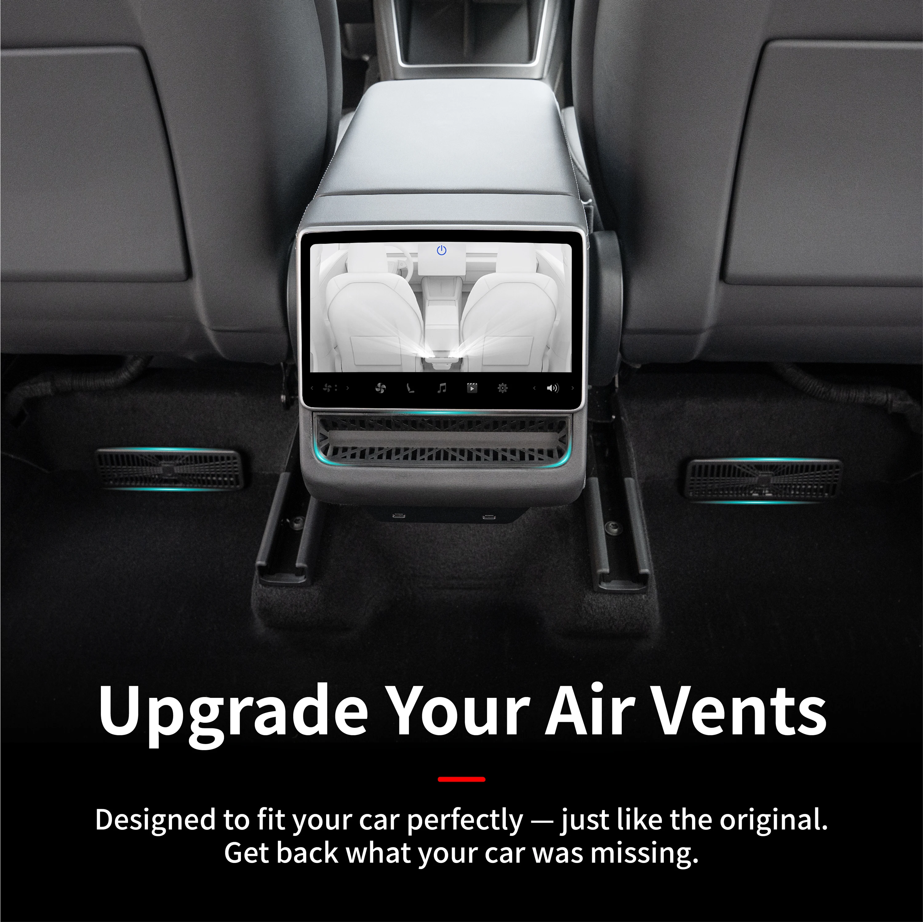 Under Seat Vent Cover for Tesla Model 3 Y YL Juniper 2025-26 Air Condition Outlet Protector Rear Seat Air Vent Grill Accessories