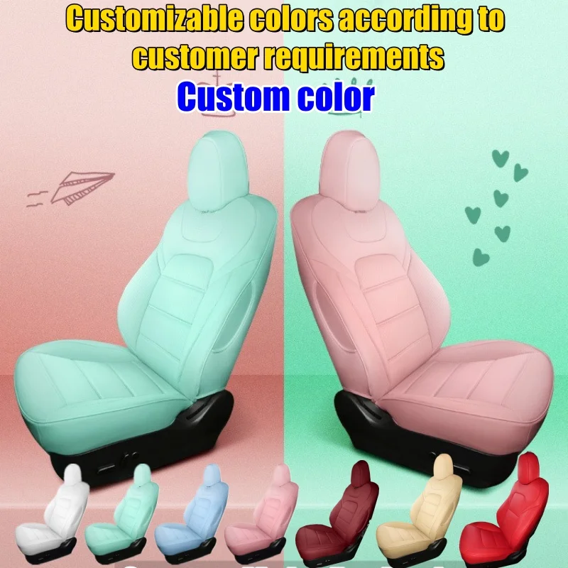 For Tesla Model X S Car Seats Cover Nappa Leather Half Set Front Seats Or Rear Seats Customized Interior Accessories