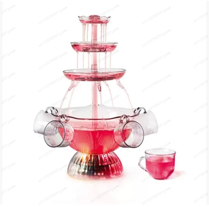 5 Glass of Red Wine Fountain Tower, Party Tasting Wine Tower, Wine Fountain Decoration