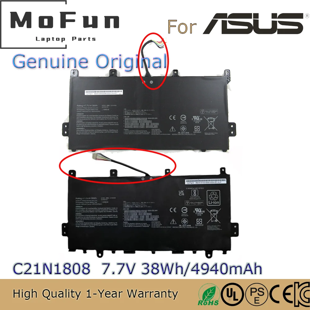 

Brand New Original C21N1808 7.7V 38Wh Laptop Battery for Asus Chromebook C523NA-A2 C423NA-EB C423NA-BZ C423NA-EB0108