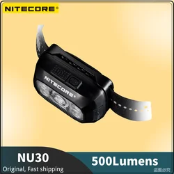 Nitecore NU30 Rechargeable Lightweight Headlamp 500Lumens 4-core UHE LED Waterproof Headlight Incldue Battery