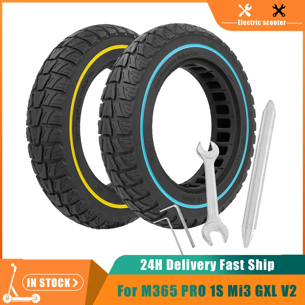 

10x2.0 Solid Tire For Xiaomi M365 1S Pro Pro2 1S Mi3 Electric Scooter Rubber Tubeless Shock Absorber Tyre for Gotrax G4 GXL V2